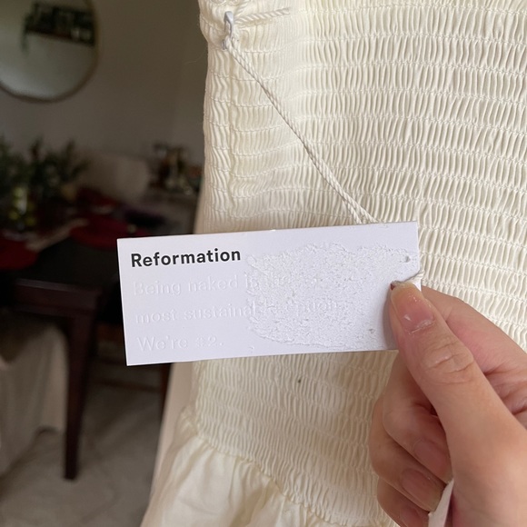 NWT Reformation Villa White Dress - Picture 3 of 5